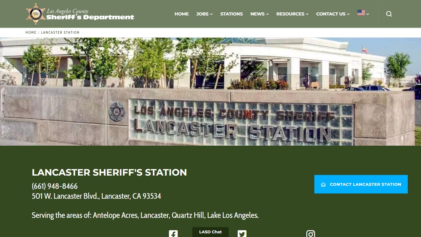 Lancaster Station | Los Angeles County Sheriff's Department